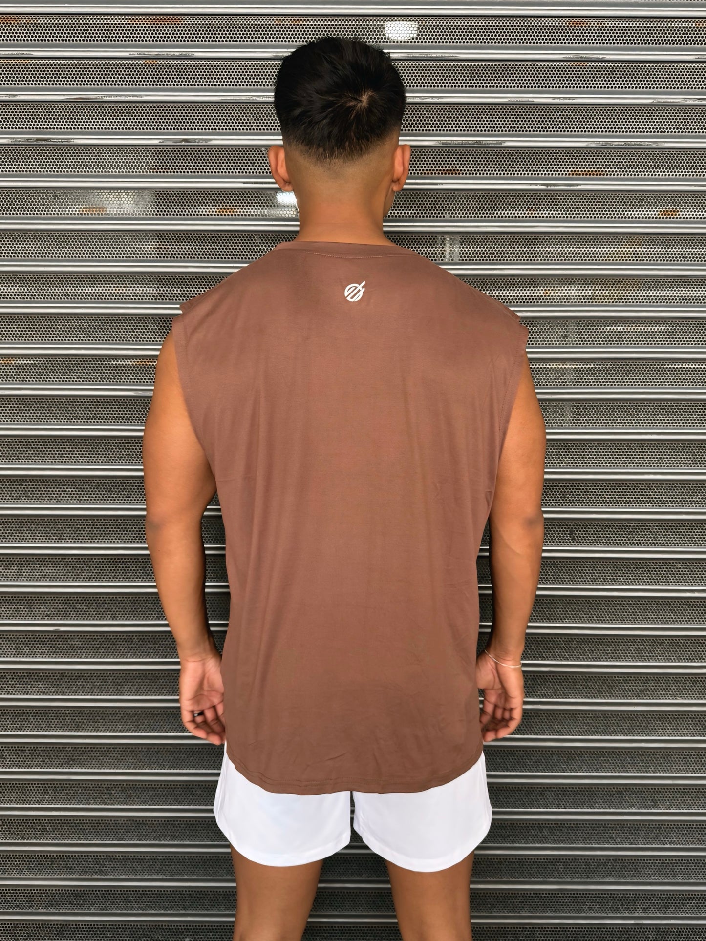 RC MUSCLE TANK in Coffee