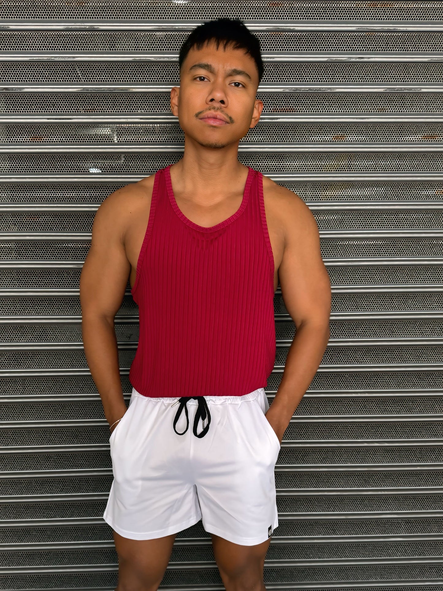 FP RIBBED TANK in Maroon