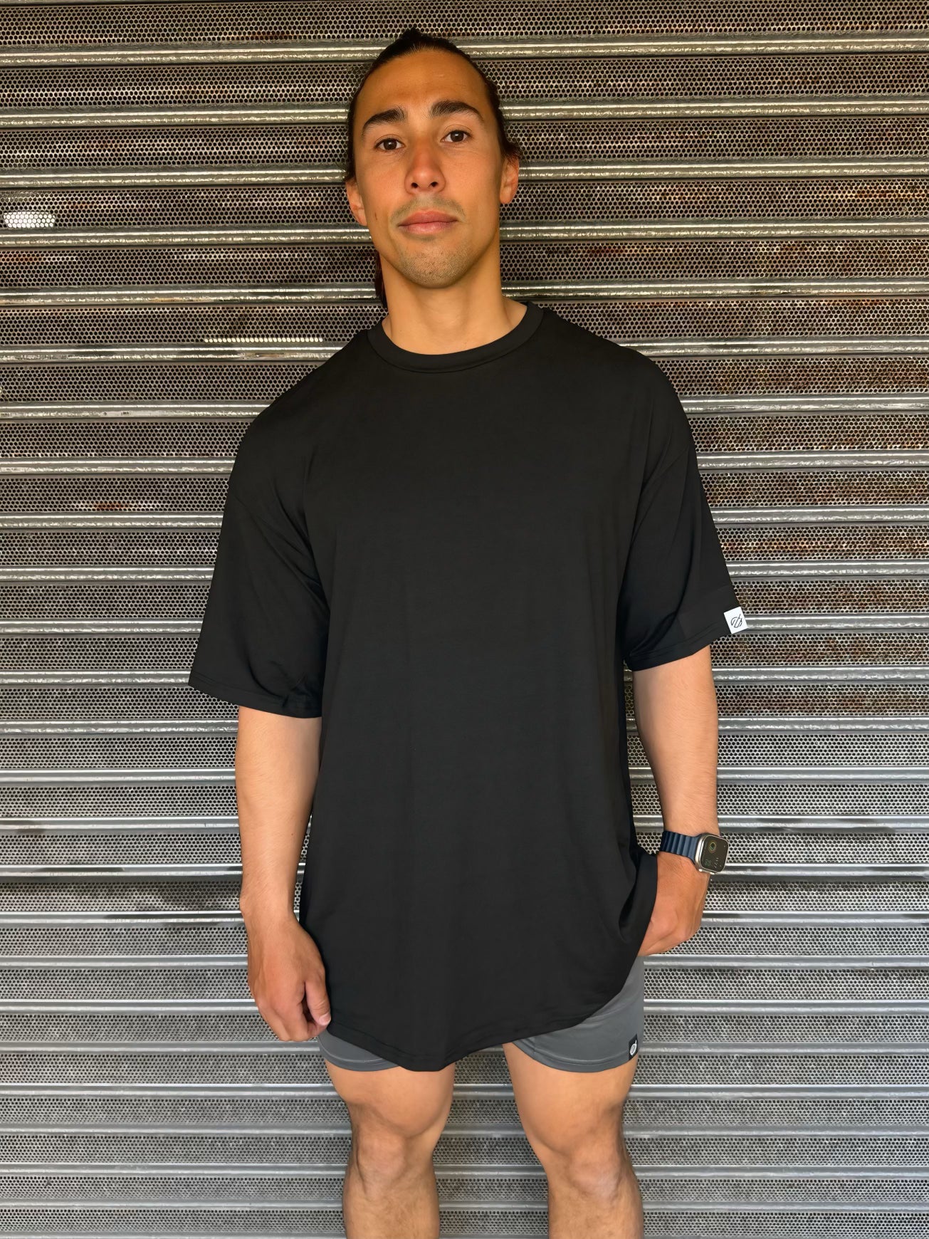 AS OVERSIZED TEE in Black