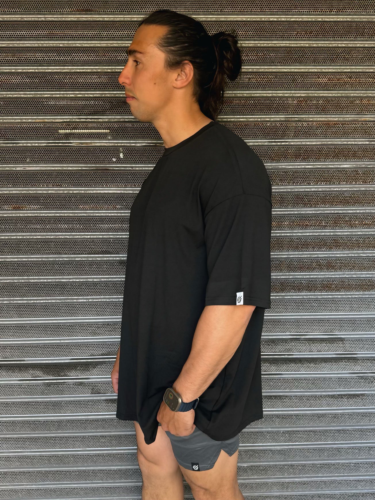 AS OVERSIZED TEE in Black
