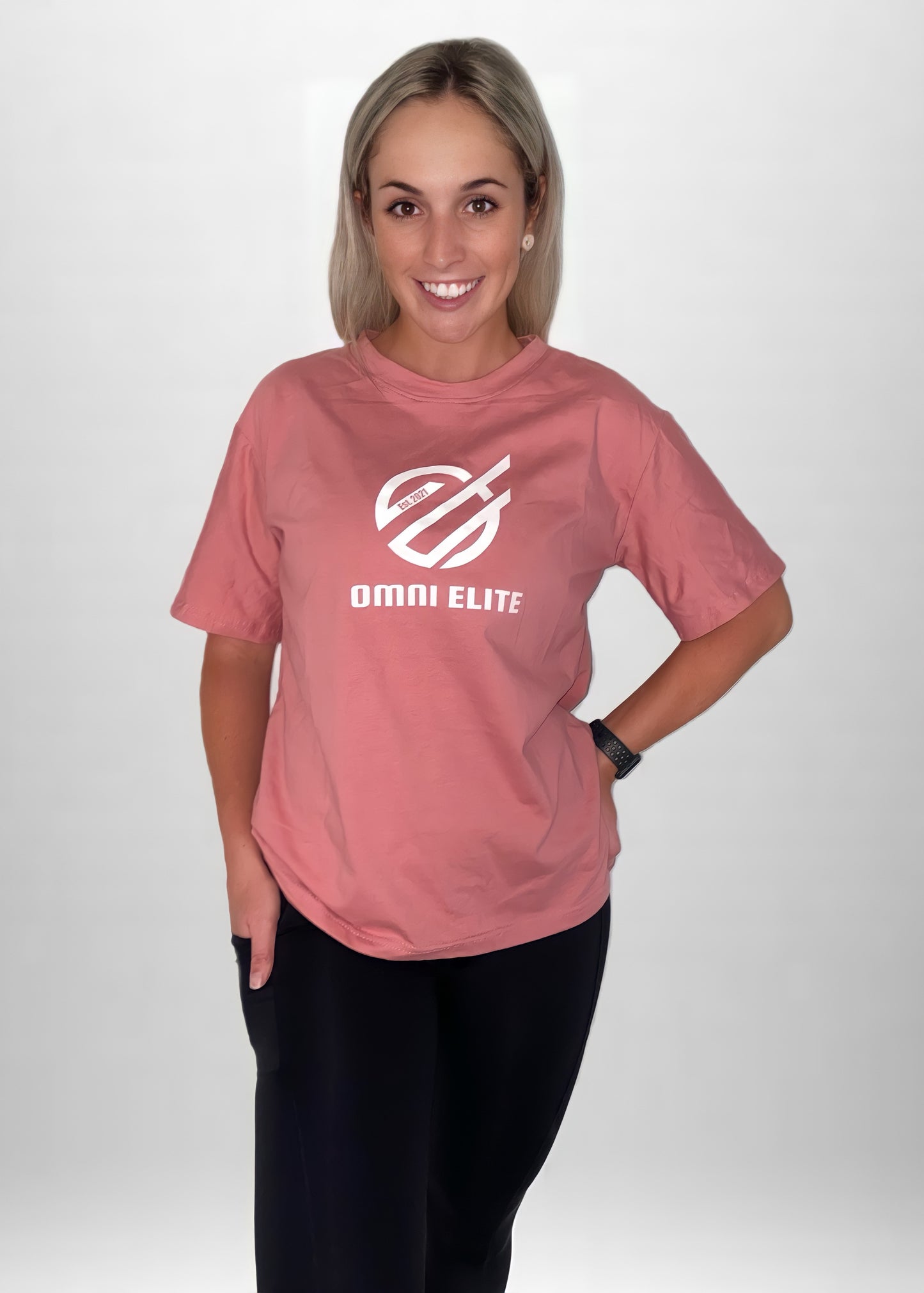 OMNI ORIGINAL WOMENS TEE in Salmon