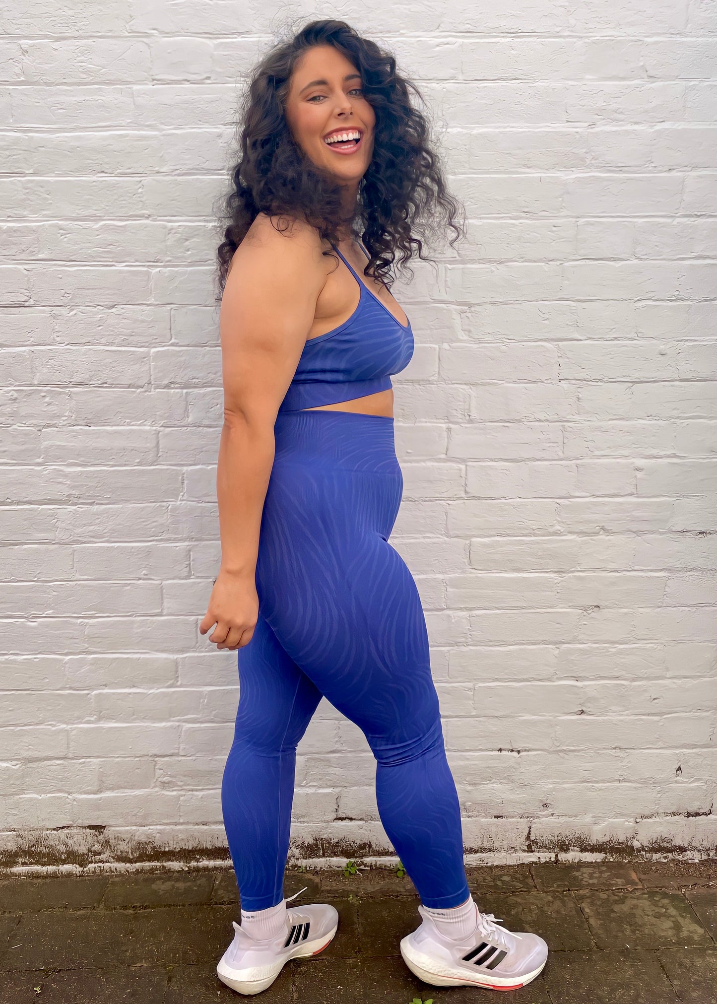 FUSION SPORTS BRA in ROYAL BLUE PATTERN