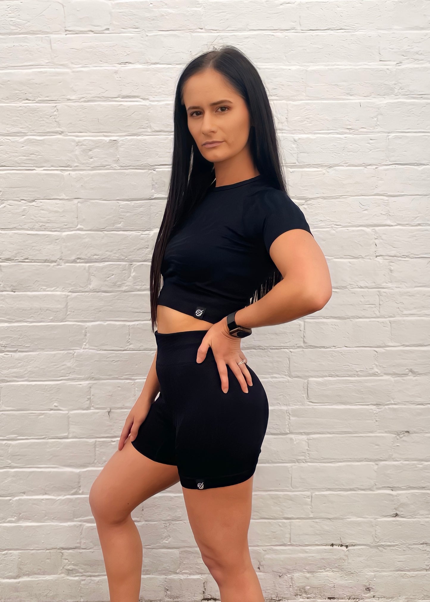 FUSION BIKE SHORTS in BLACK PATTERN