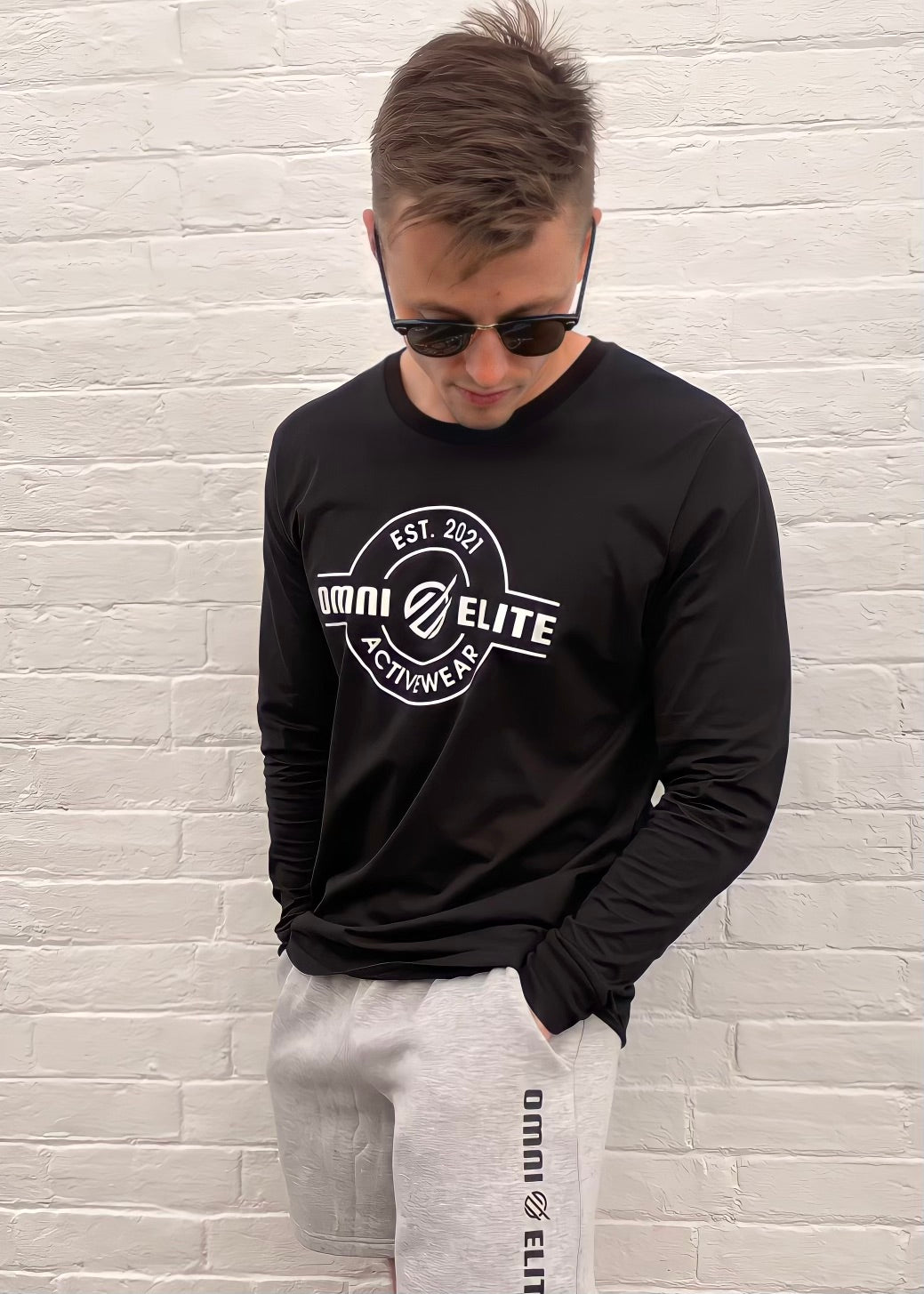 ESTABLISHED LONG SLEEVE TEE in BLACK