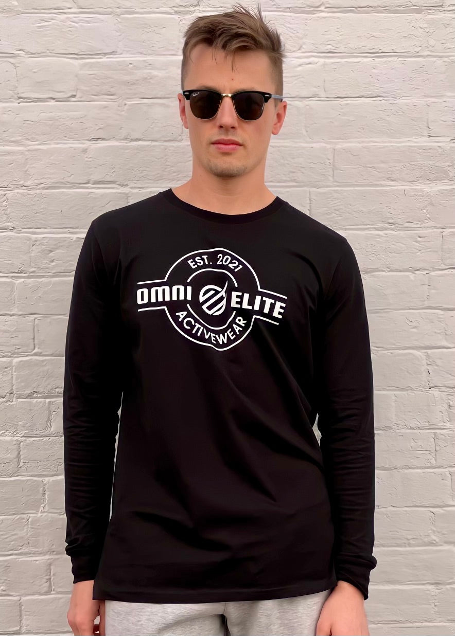 ESTABLISHED LONG SLEEVE TEE in BLACK