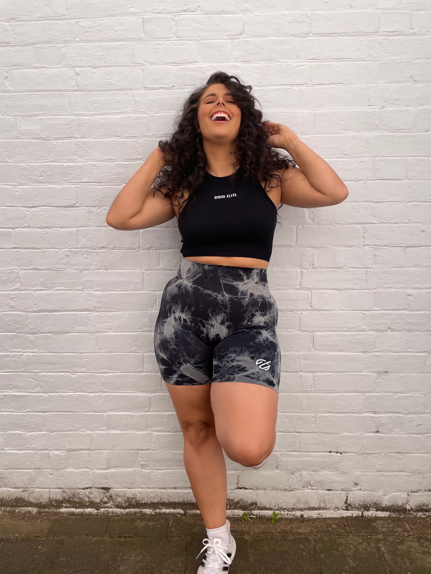 SCULPT MIX DYE SHORTS in MIX BLACK