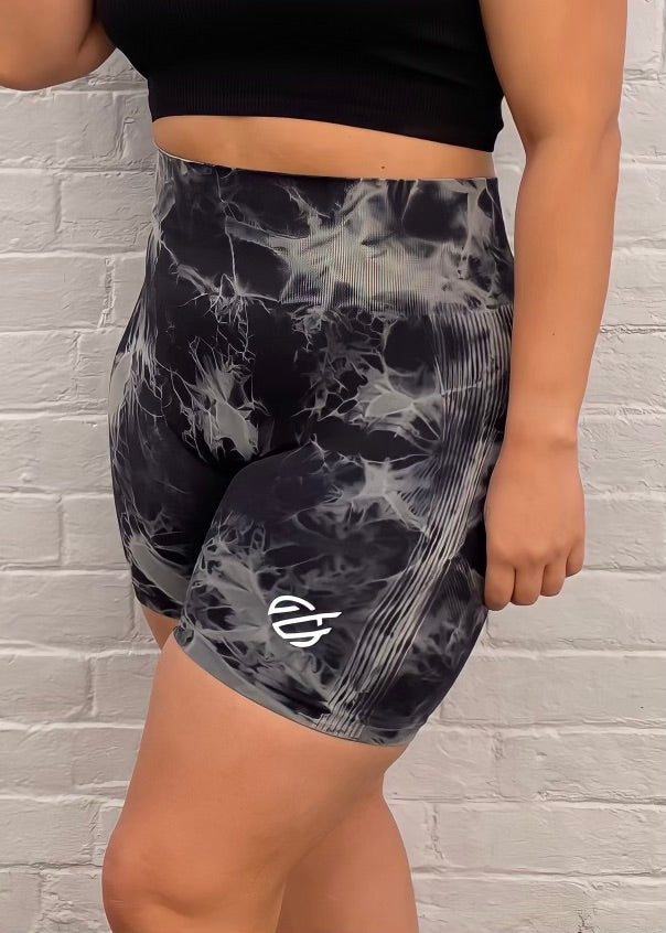SCULPT MIX DYE SHORTS in MIX BLACK