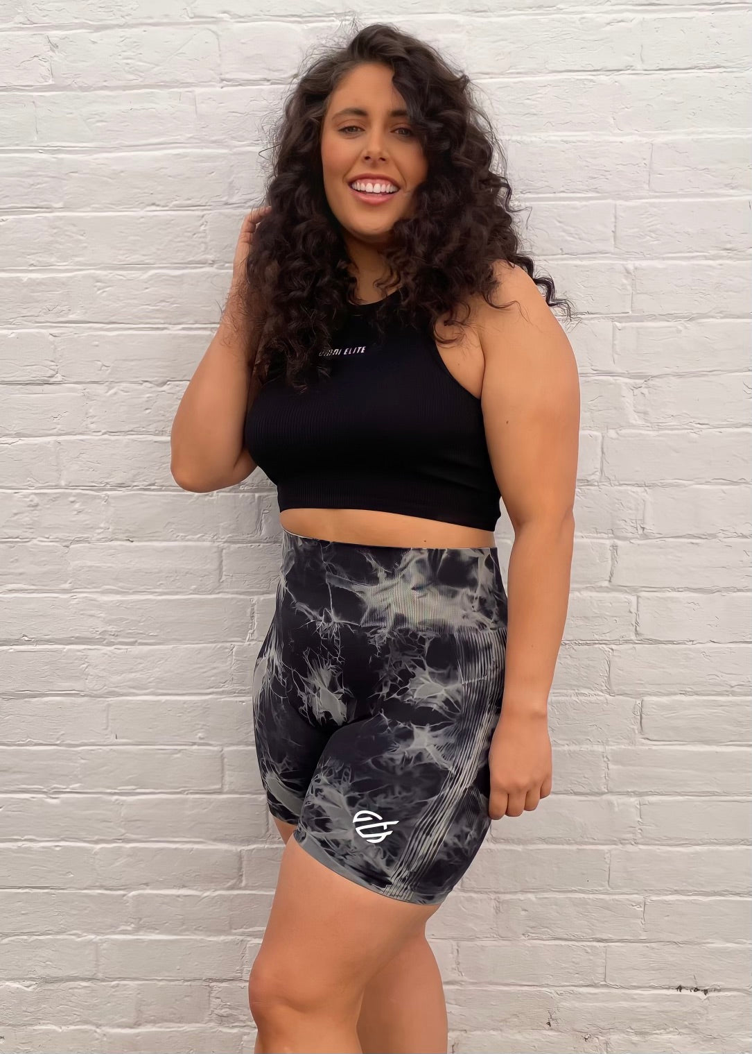 SCULPT MIX DYE SHORTS in MIX BLACK