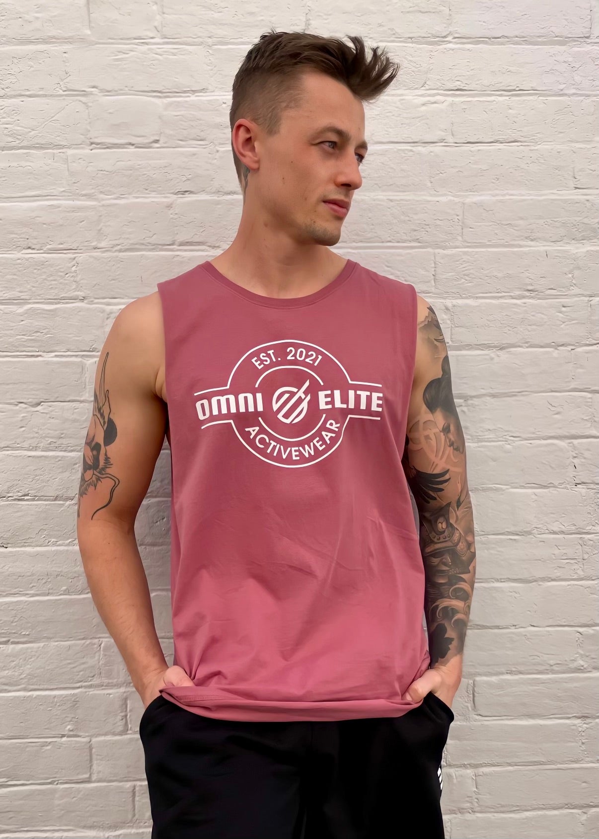 ESTABLISHED MUSCLE TANK in WASHED PLUM