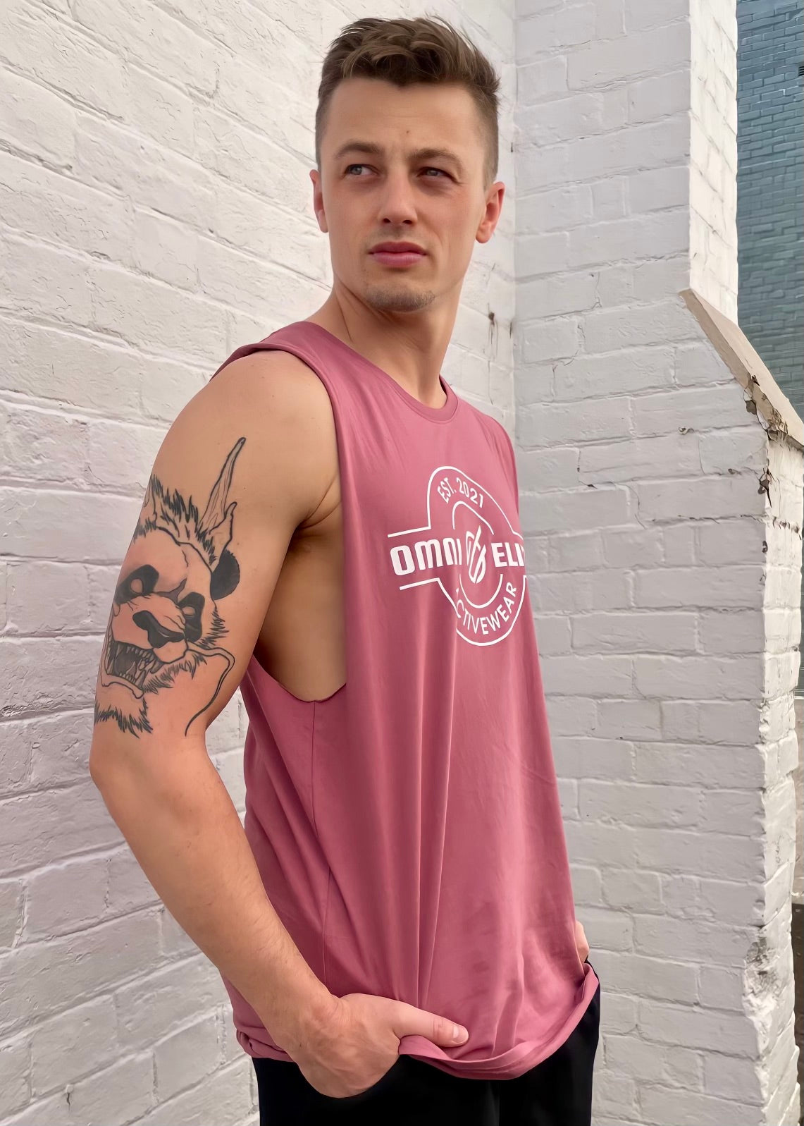 ESTABLISHED MUSCLE TANK in WASHED PLUM