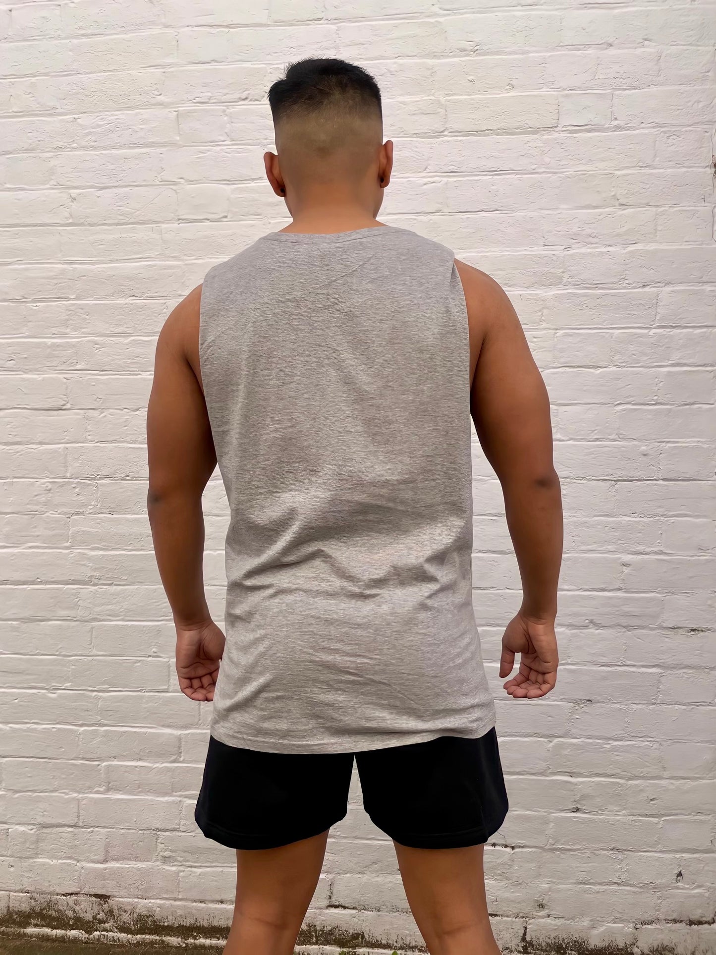ESTABLISHED MUSCLE TANK in GREY MARLE