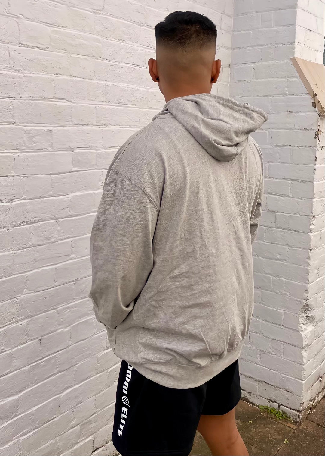 UNISEX LIGHT WEIGHT COTTON HOODIE in MARBLE GREY