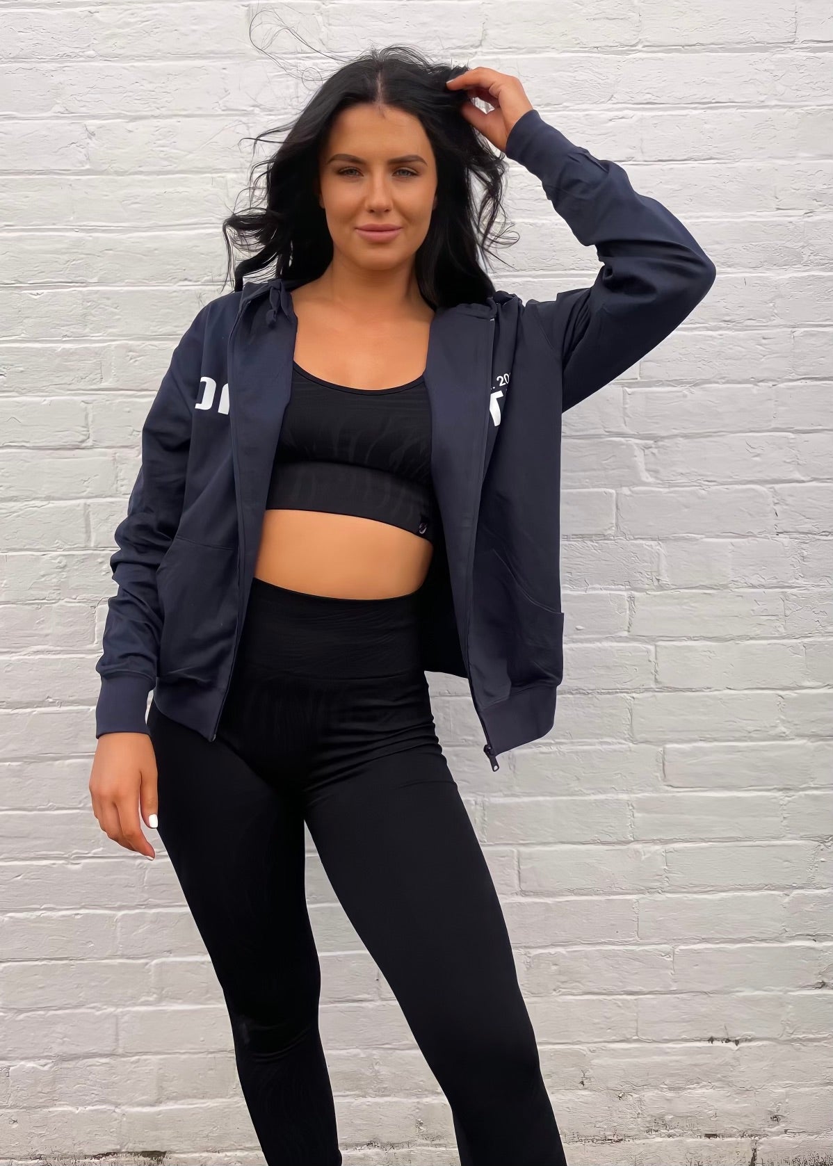 UNISEX LIGHT WEIGHT COTTON HOODIE in NAVY