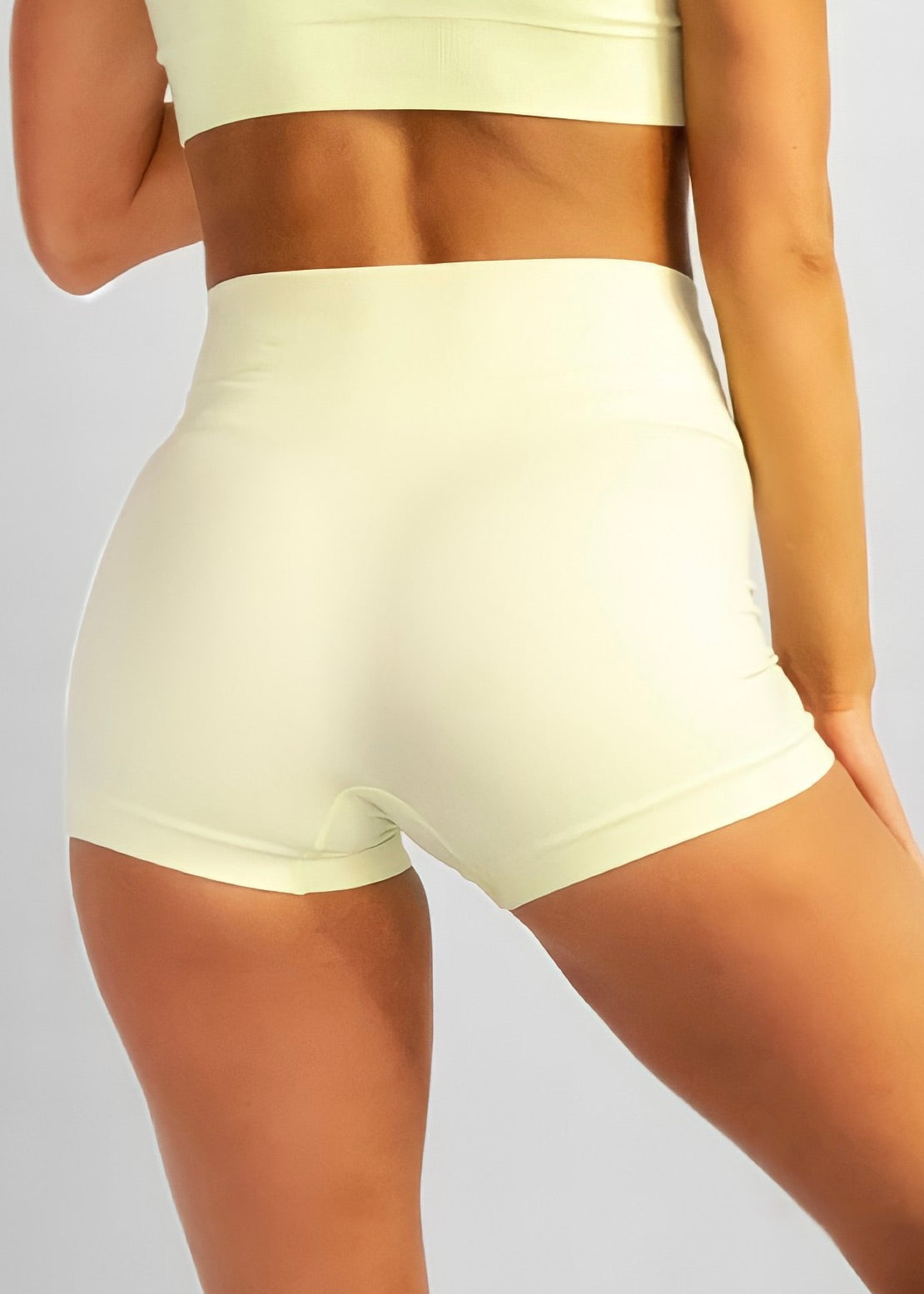 BRIGHT RY SINGLE TONE SHORTS in Lime Yellow