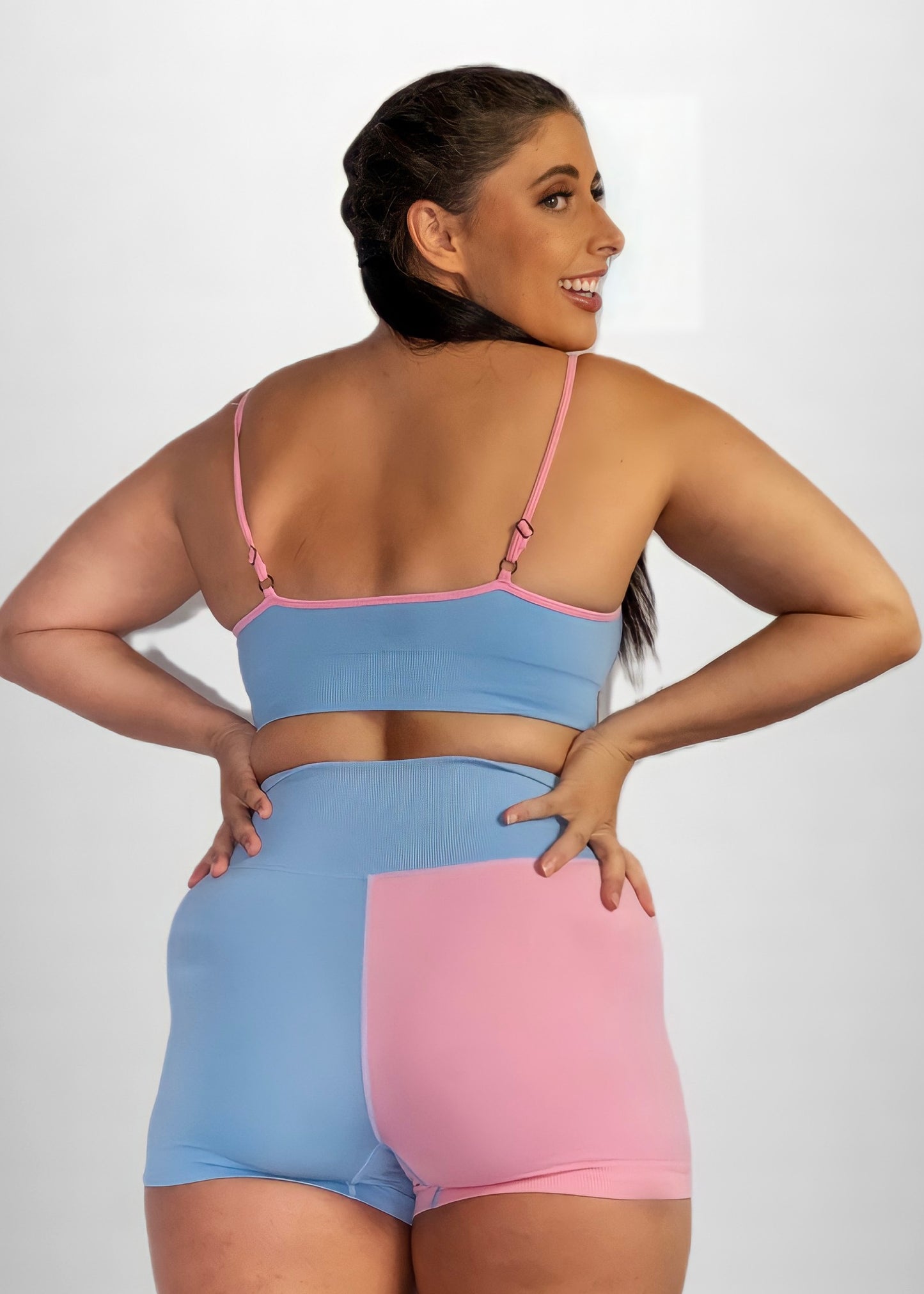 BRIGHT RY LOGO SPORTS BRA in Blue