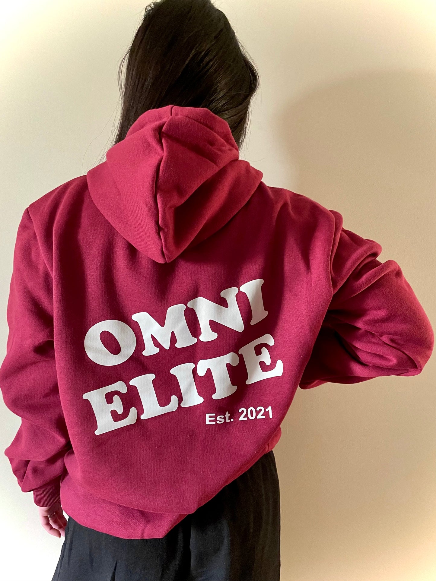 OMNI CLUB HOODIE in MAROON (unisex)