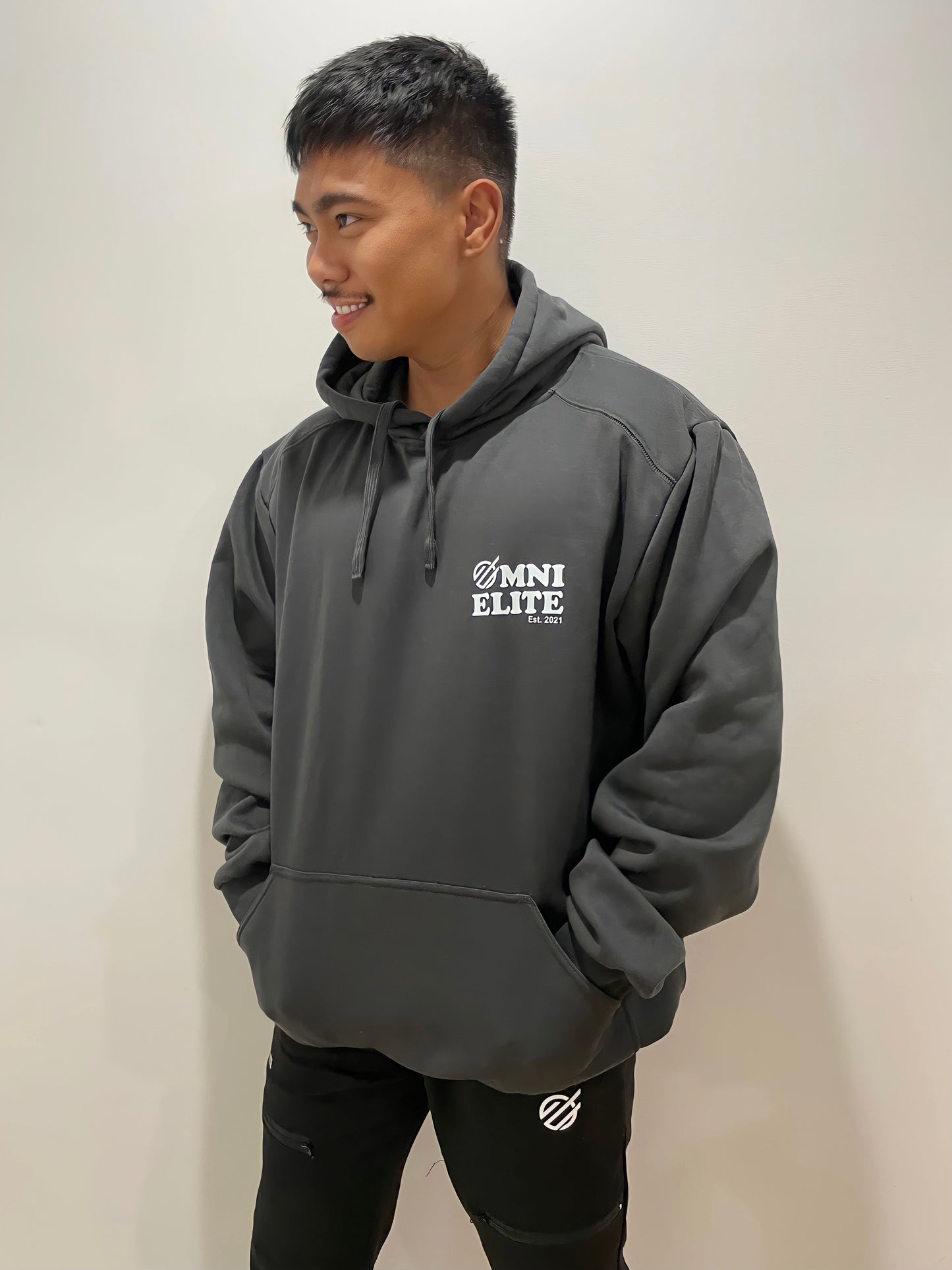 OMNI CLUB HOODIE in CHARCOAL (unisex)