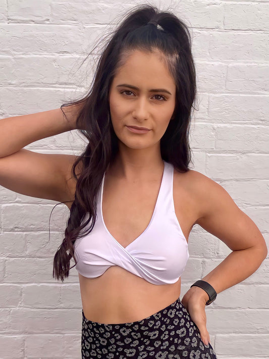 SKYE SPORTS BRA in WHITE