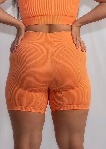 Neon orange biker on sale shorts