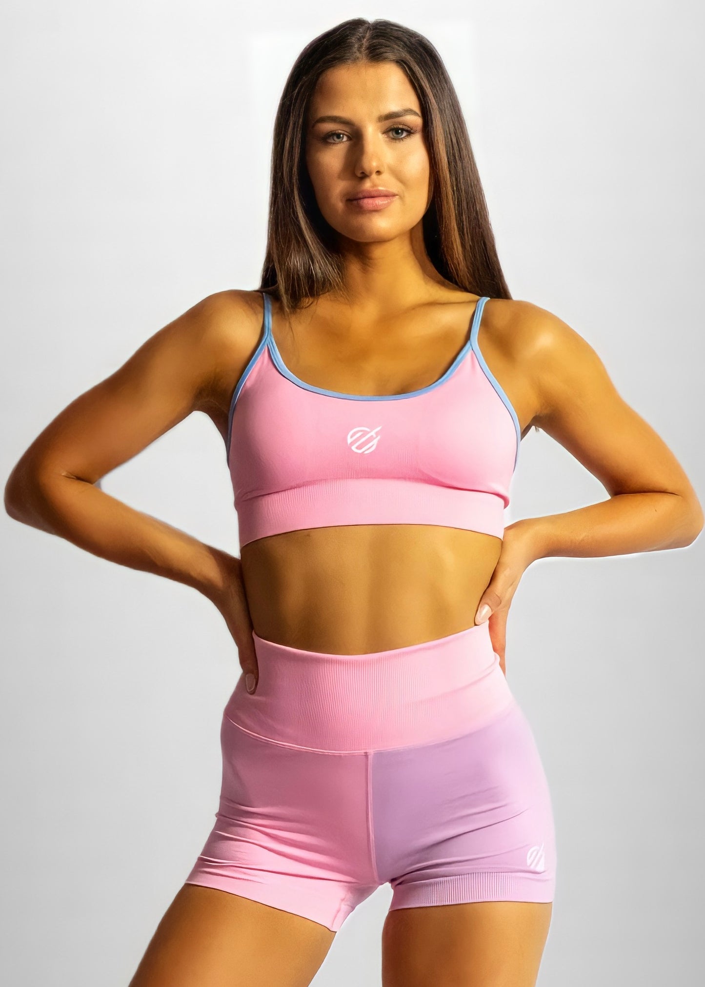 BRIGHT RY LOGO SPORTS BRA in Pink