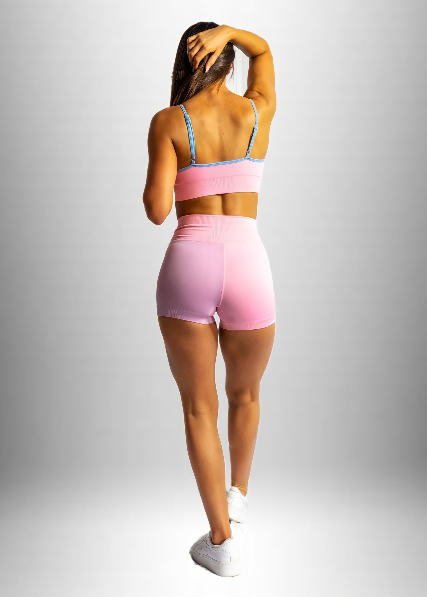 BRIGHT RY LOGO SPORTS BRA in Pink