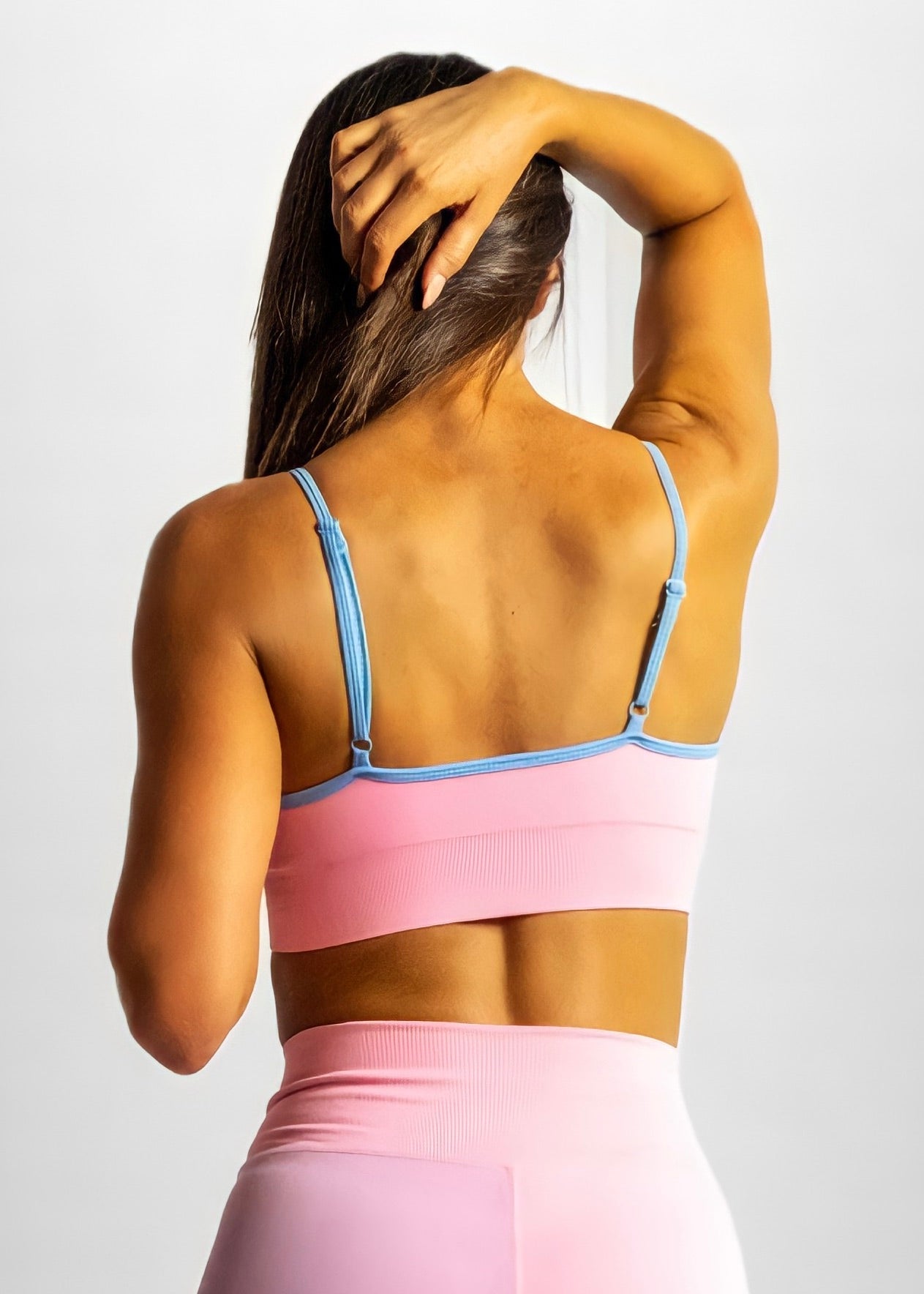 BRIGHT RY LOGO SPORTS BRA in Pink