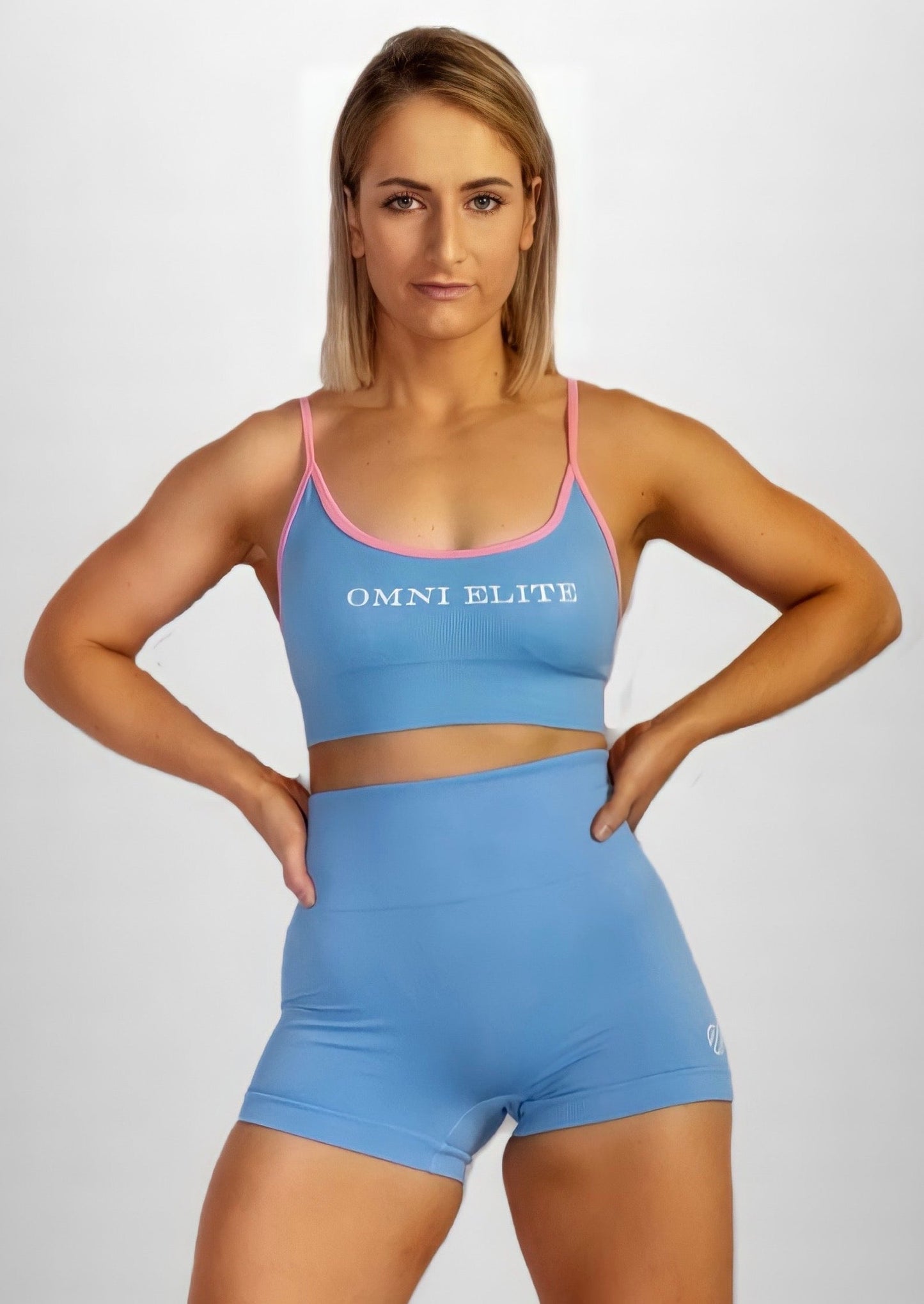 BRIGHT RY CUSTOM SPORTS BRA in Blue