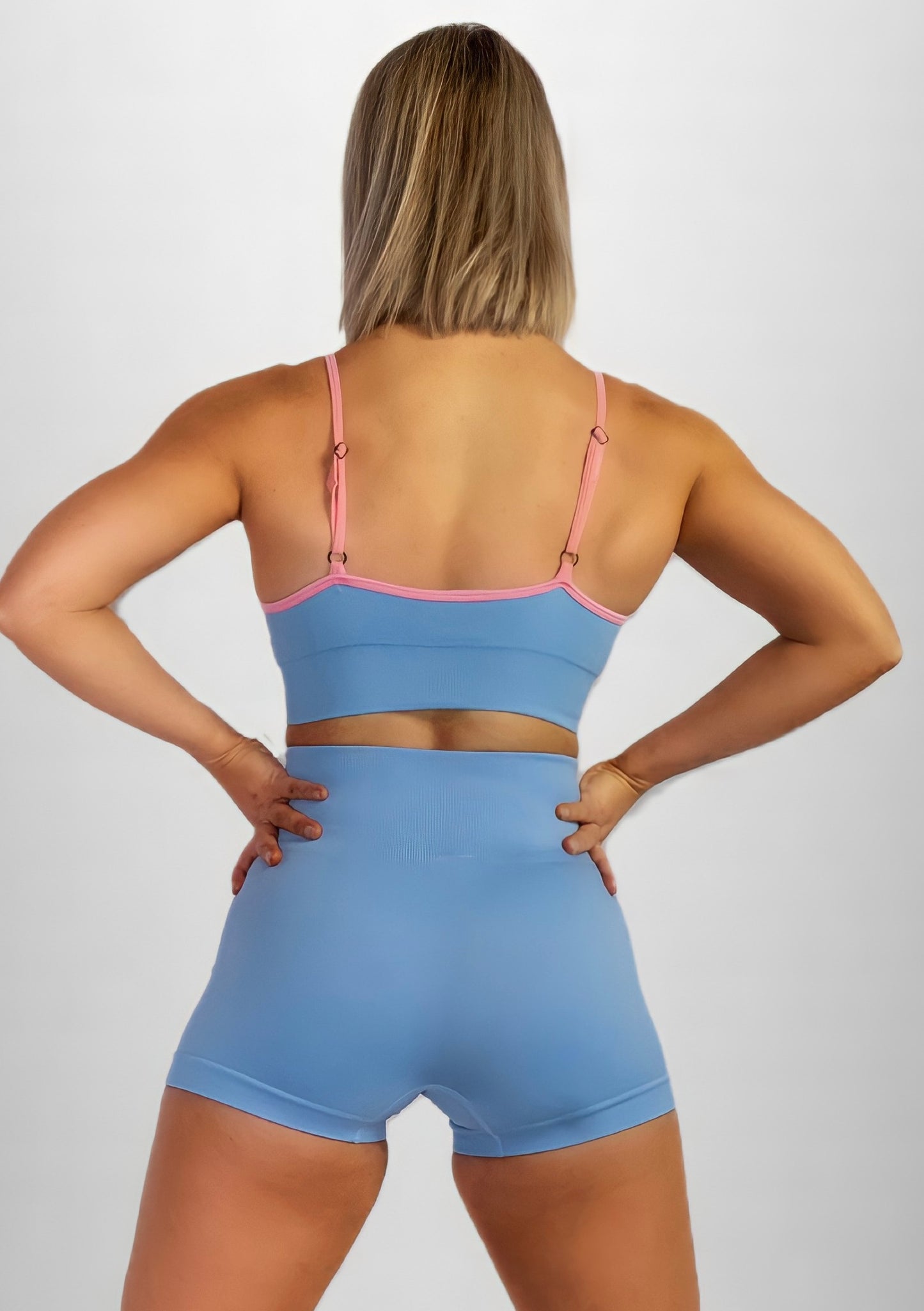 BRIGHT RY CUSTOM SPORTS BRA in Blue