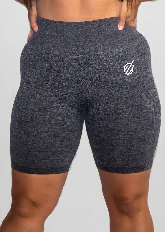 SEAMLESS KNIT CRUNCH BIKE SHORTS in Grey