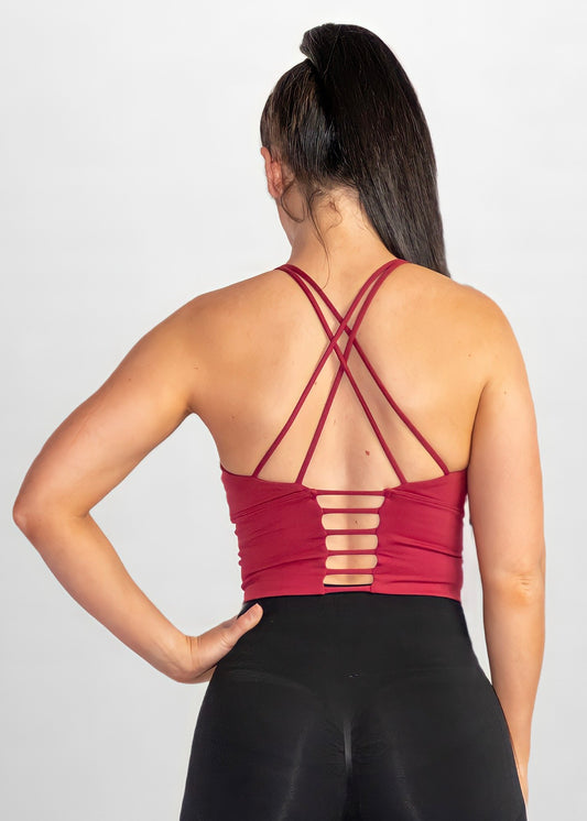 OMNI ORIGINAL CROP TOP in Maroon