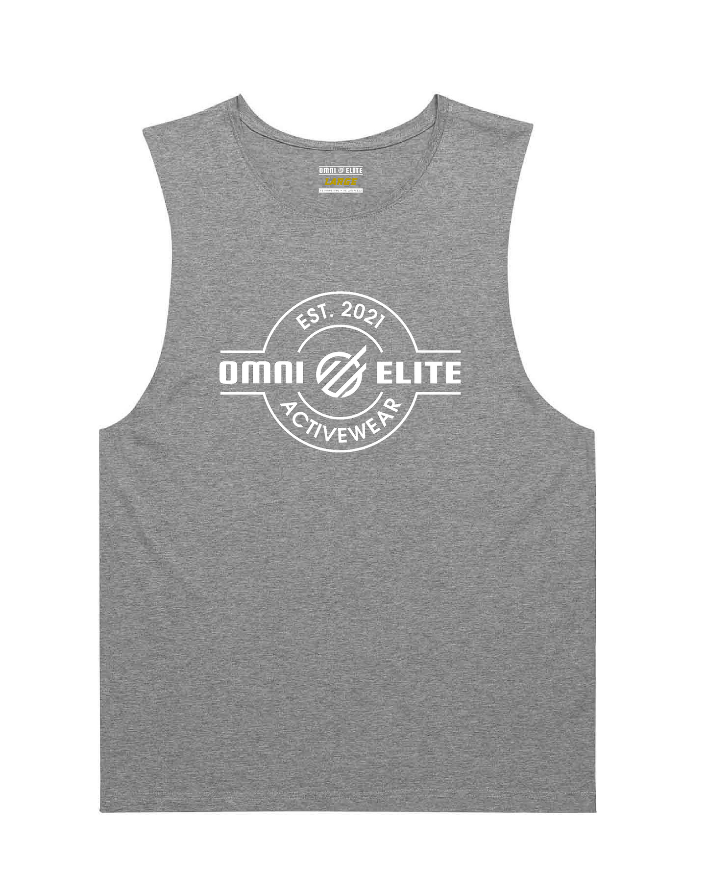 ESTABLISHED MUSCLE TANK in GREY MARLE