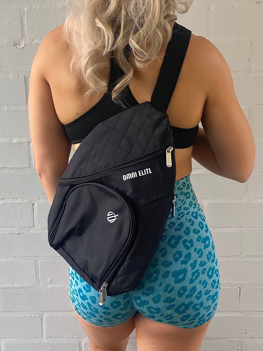 CROSS BODY BACKPACK in BLACK